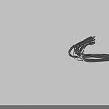 Black Metal Pipes Curved And Stacked On Gray Background With Metallic Shine