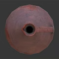 Rustic Red Terracotta Pitcher With Long Handle And Textured Surface On Dark Background 3d model