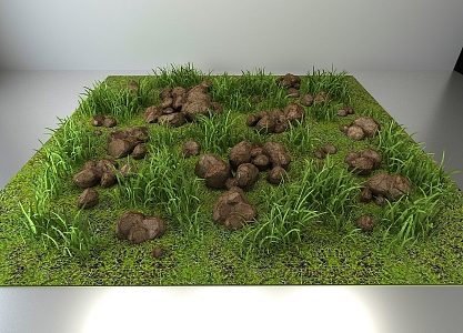 modern grassland 3d model