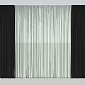 Elegant Modern Black And White Pleated Curtains For Home Interior Design