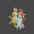 Colorful Fantasy Game And Movie Characters With Animal Features And Vibrant Designs