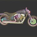 Motorcycle Two-wheeled Motorcycle Cross-country Motorcycle Road Race Motorcycle Motor Vehicle Transport 3d model