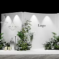 917 LP Korean-style simple welcome area wedding draft master and design material renderings include production documents 3d model