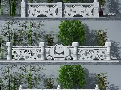 Industrial wind stone balustrade bridge balustrade model