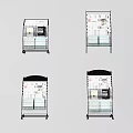 Various Retail Display Shelves With Multi Tier Storage And Mobile Wheels