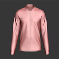 Sleek Red Long Sleeve Jacket Featuring Zipper Design And Modern Look