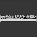 Modern Synthesizer Portable Synthesizer Mixer Reverberator 3d model