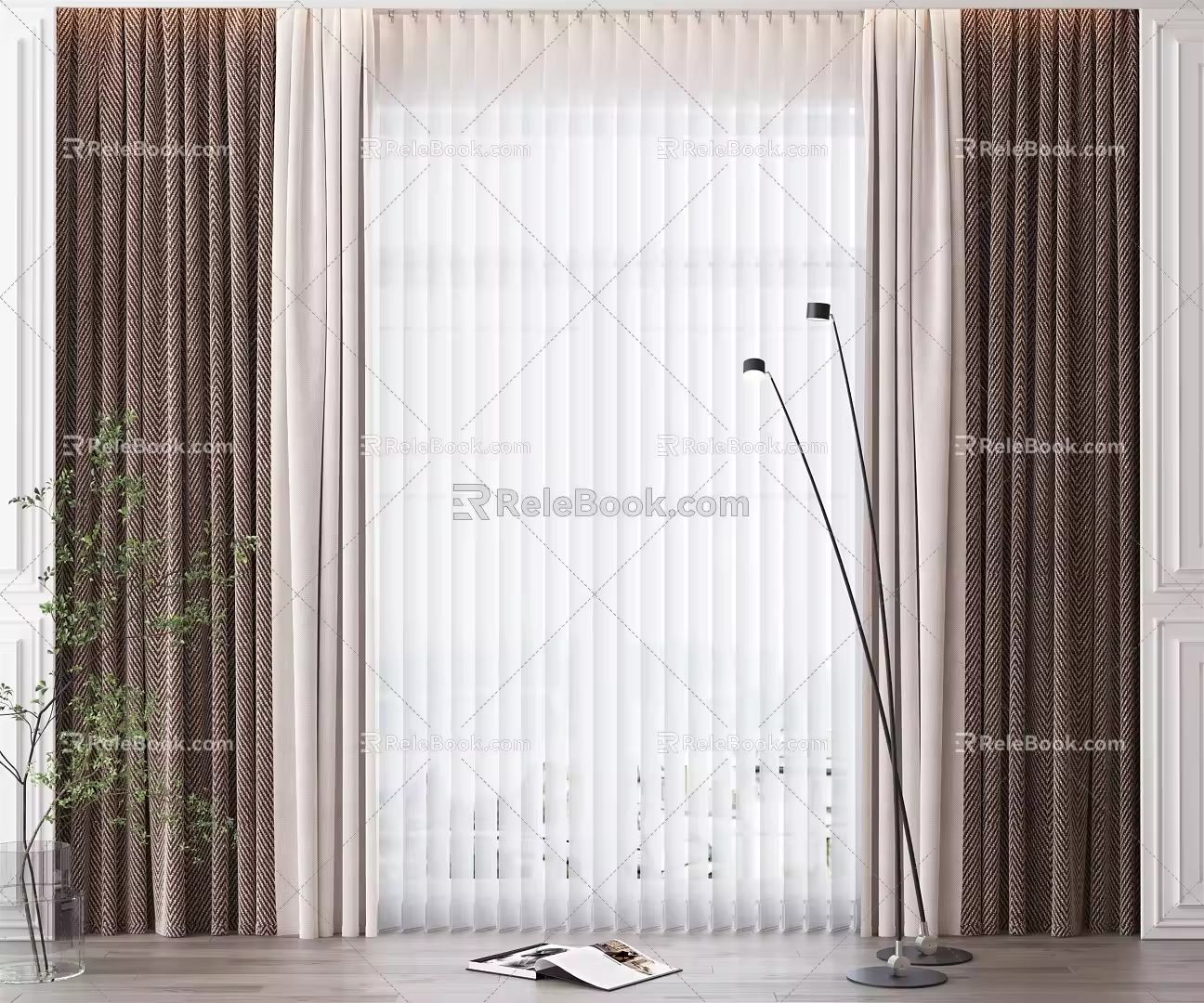 Modern Curtains 3d model