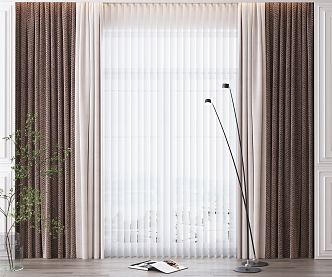 Modern Curtains 3d model