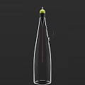 Slim Design Ceramic Bottle With Green Lid And Handle For Home Decoration