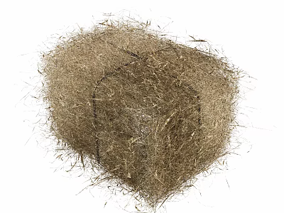 Rustic Natural Decorative Ornament Set Featuring Hay Bale Design For Home Decoration 3d model