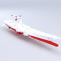 modern battleship sci-fi armed battleship 3d model