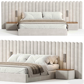 Italian Poliform Double Bed 3d model