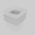 White Washing Supplies Storage Container With Silver Metal Wall Mounted Design