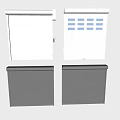 Different Design Security Doors Featuring White And Grey Panel Styles For Home Safety 3d model