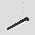 Modern Living Room Chandelier With Sleek Black Metal And Linear Design