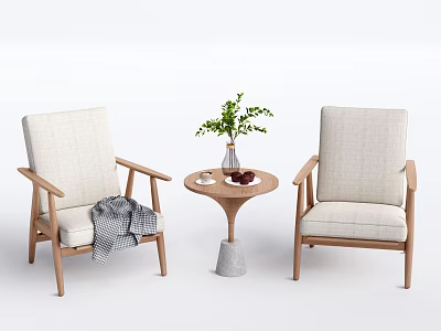 Nordic Leisure Sofa Combination Leisure Chair Single Chair Side 3d model