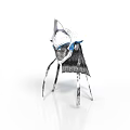 Fantasy Mythical Creature Character With Wolf Like Head Horns Cloak And Slender Legs