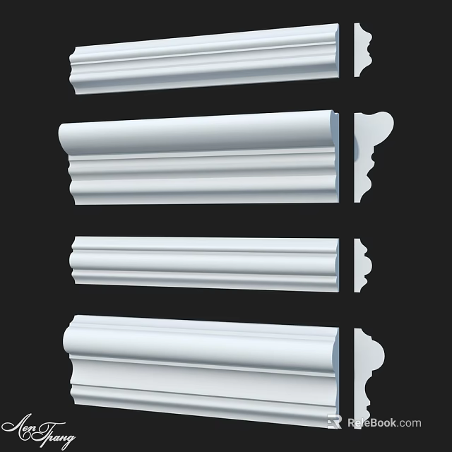 Elegant Decorative Architectural Components With Various Designs For Interior Decoration 3d model 