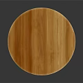 Natural Wooden Round Table With Sleek Surface And Slender Legs Modern Design