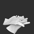 White Gloves Laid Out On Dark Background With Clean Simple Design