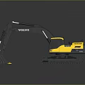 Volvo Yellow And Black Crawler Excavator For Heavy Duty Construction Work