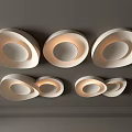 3d ceiling lamp round ceiling lamp bedroom lamp artistic shape lamp fashion living room lamp model combination 3d model