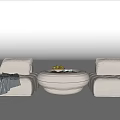 Modern Casual Sofa Combination Sofa 3d model