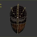 Medieval Leather Helmet Design With Spikes Stitches Wooden Face Guard And Rivets