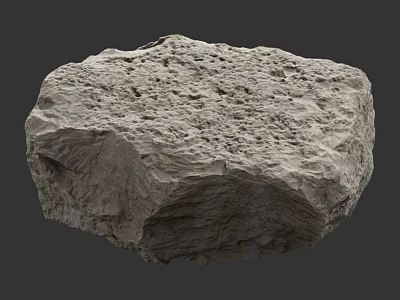 Natural Rough Stone Block With Textured Surface For Construction Projects 3d model