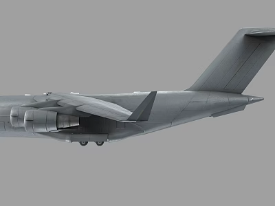 Gray Fighter Jet Side View With Tail Wing Main Wings And Twin Engines 3d model
