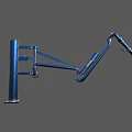 Blue Industrial Equipment With Metal Rotating Arm For Material Handling Operations
