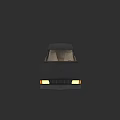 Sleek Black Car Front View With Illuminated Headlights And Classic Design 3d model