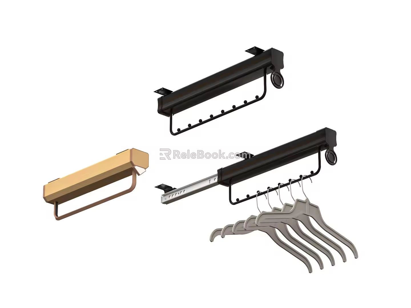 Drying rack modern pull hanging 3d model