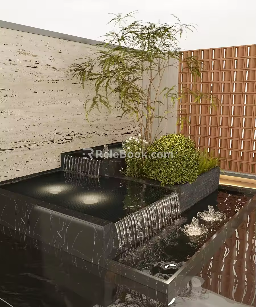 Landscape sketch 3d model
