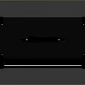 Black Desktop Computer Amplifier With Two Tier Structure Control Knobs Indicator Light And Speaker Cabinet
