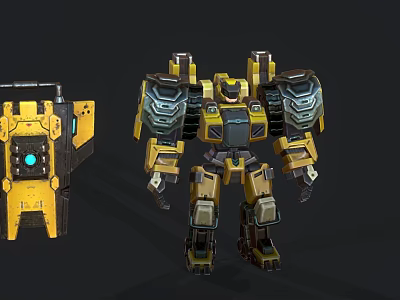 MECHANICAL WARRIOR FUTURE WARRIOR GAME CHARACTER TRANSFORMERS 3d model