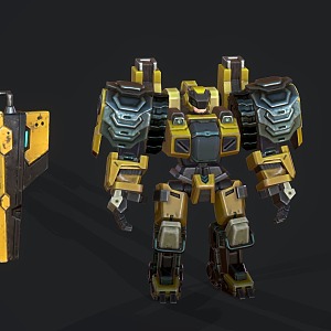 MECHANICAL WARRIOR FUTURE WARRIOR GAME CHARACTER TRANSFORMERS 3d model