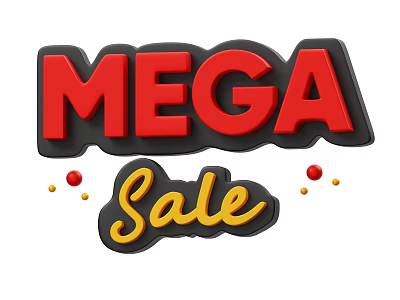 MEGA Sale Online Shopping Event with Big Discounts and Best Offers 3d model