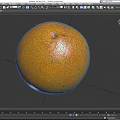 Fresh Ripe Grapefruit With Bright Orange Smooth Textured Skin On Gray Background