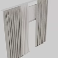 Gray Textured Curtains With Sheer White Panels For Home Window Decor
