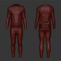 Black Full Body Bodysuit Front And Back Views Shiny Spandex Material For Sports Wear