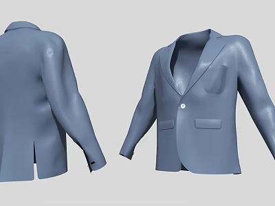 Light Blue Suit Front And Back View 3d model