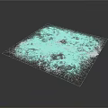 Black and White Patterned Carpet With Abstract Root Texture Modern Interior Floor Decor