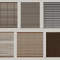 Various Styles of Wooden Window Blinds in Different Natural Colors