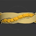Elegant Gold Ring With Geometric Cut Design And Polished Metallic Luster Fashion Accessory