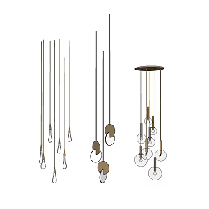 Modern chandelier 3d model