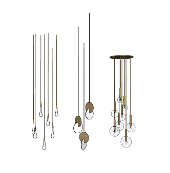 Modern chandelier 3d model