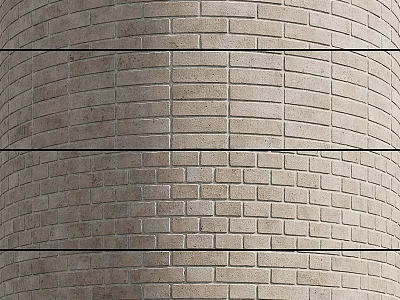 Building Exterior Wall With Textured Light Brown Bricks Arranged In Neat Orderly Pattern 3d model