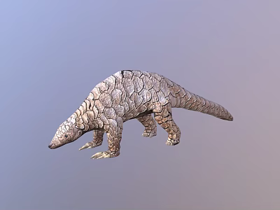 Realistic Pangolin 3D Model With Detailed Scaled Body And Armor Texture 3d model